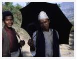 Two Nepalese with umbrella * 4332 x 3311 * (8.21MB)
